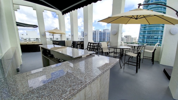 Outdoor wedding area