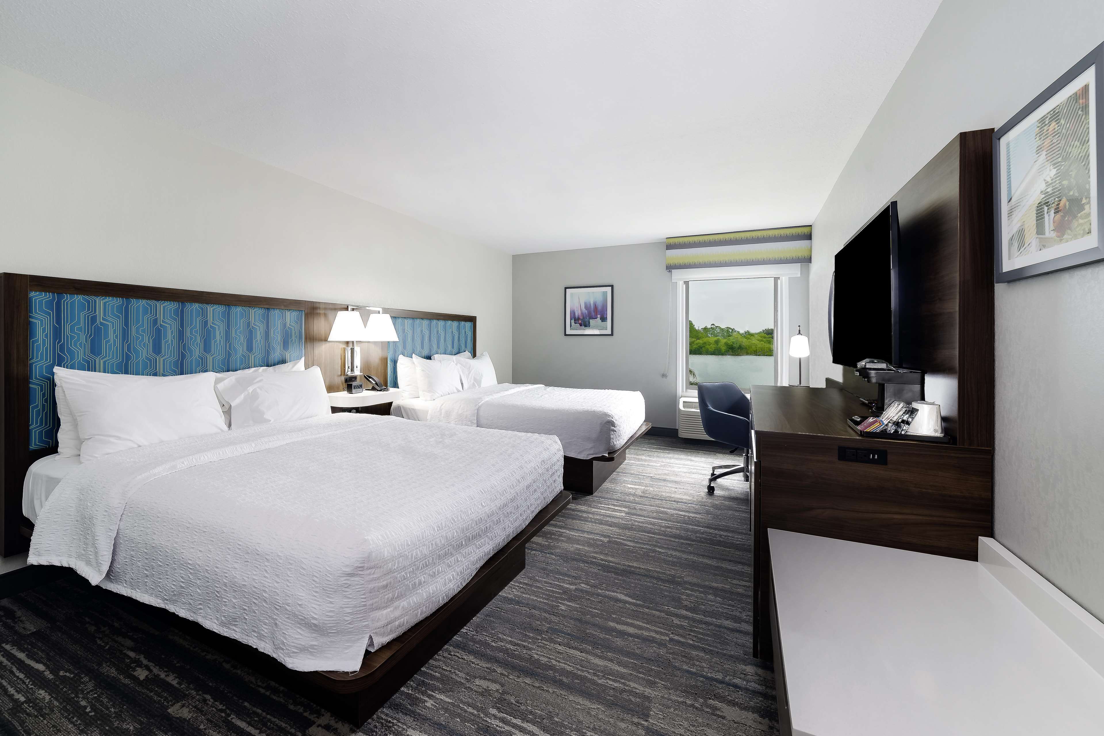 room, 2 queen beds, non smoking, lake view | blackout curtains, iron/ironing board, free wifi, bed sheets