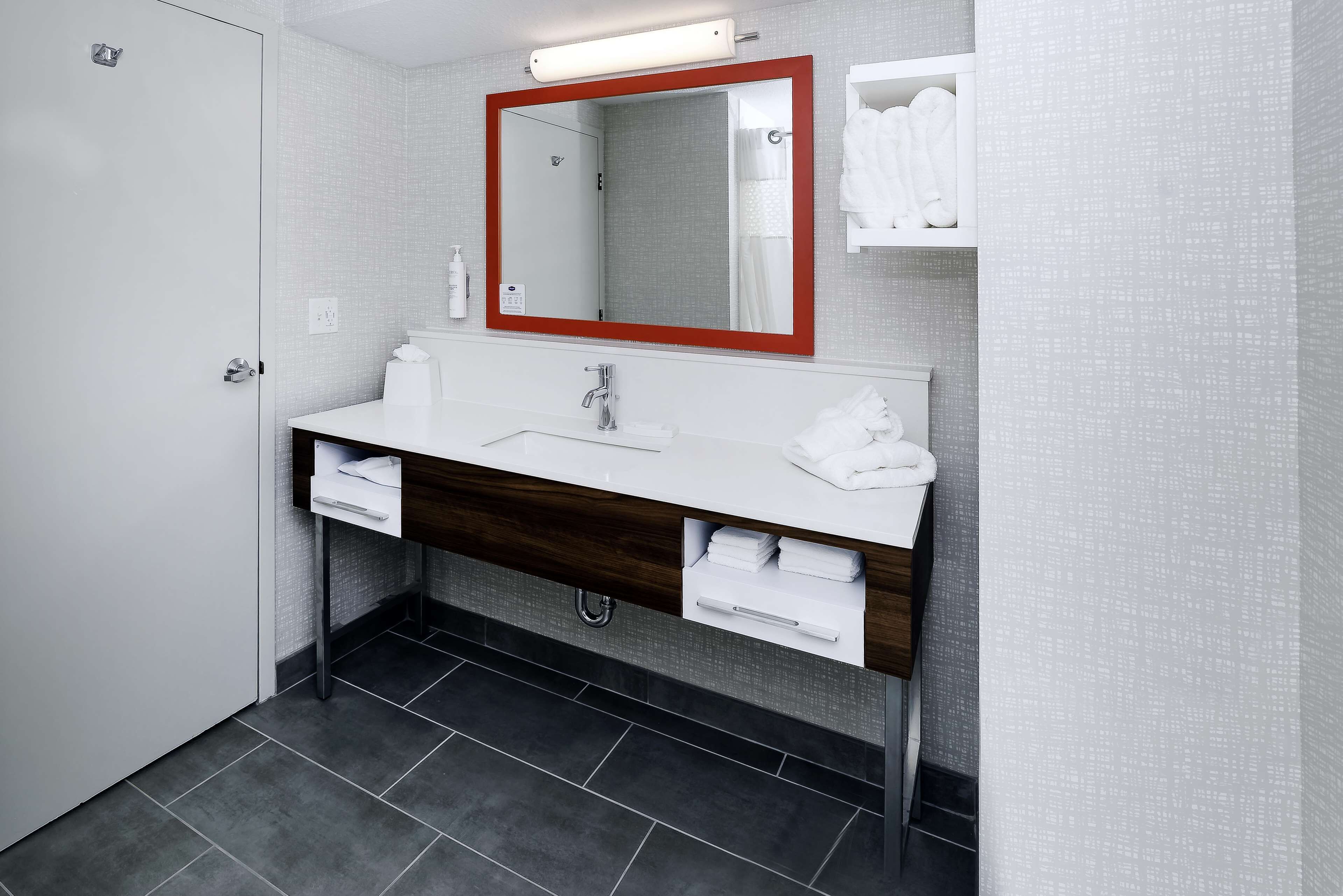 free toiletries, hair dryer, towels