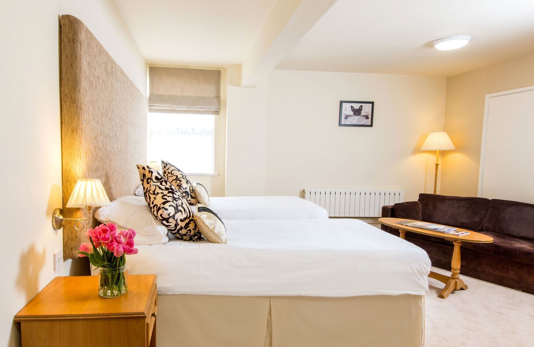 مساحة عمل للكمبيوتر المحمول وستائر تعتيم ومكواة/لوح كي وواي فاي مجانًا