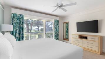 2 bedrooms, premium bedding, in-room safe, desk