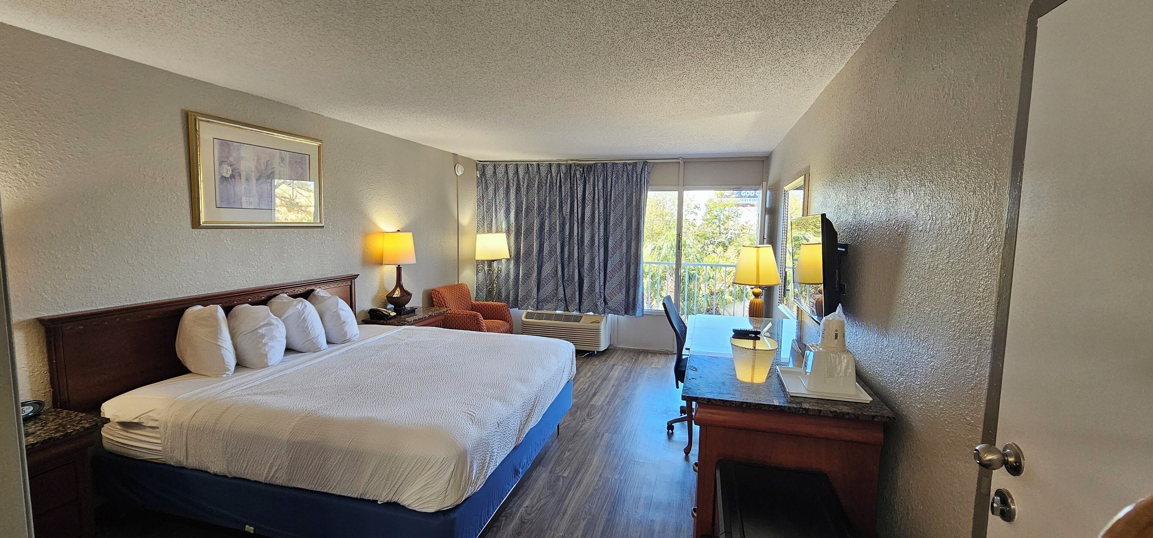 In-room safe, desk, blackout drapes, free cribs/infant beds