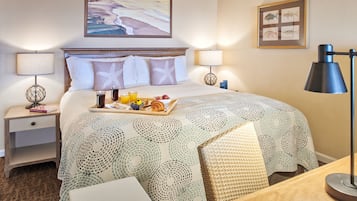 Premium bedding, down duvets, in-room safe, desk