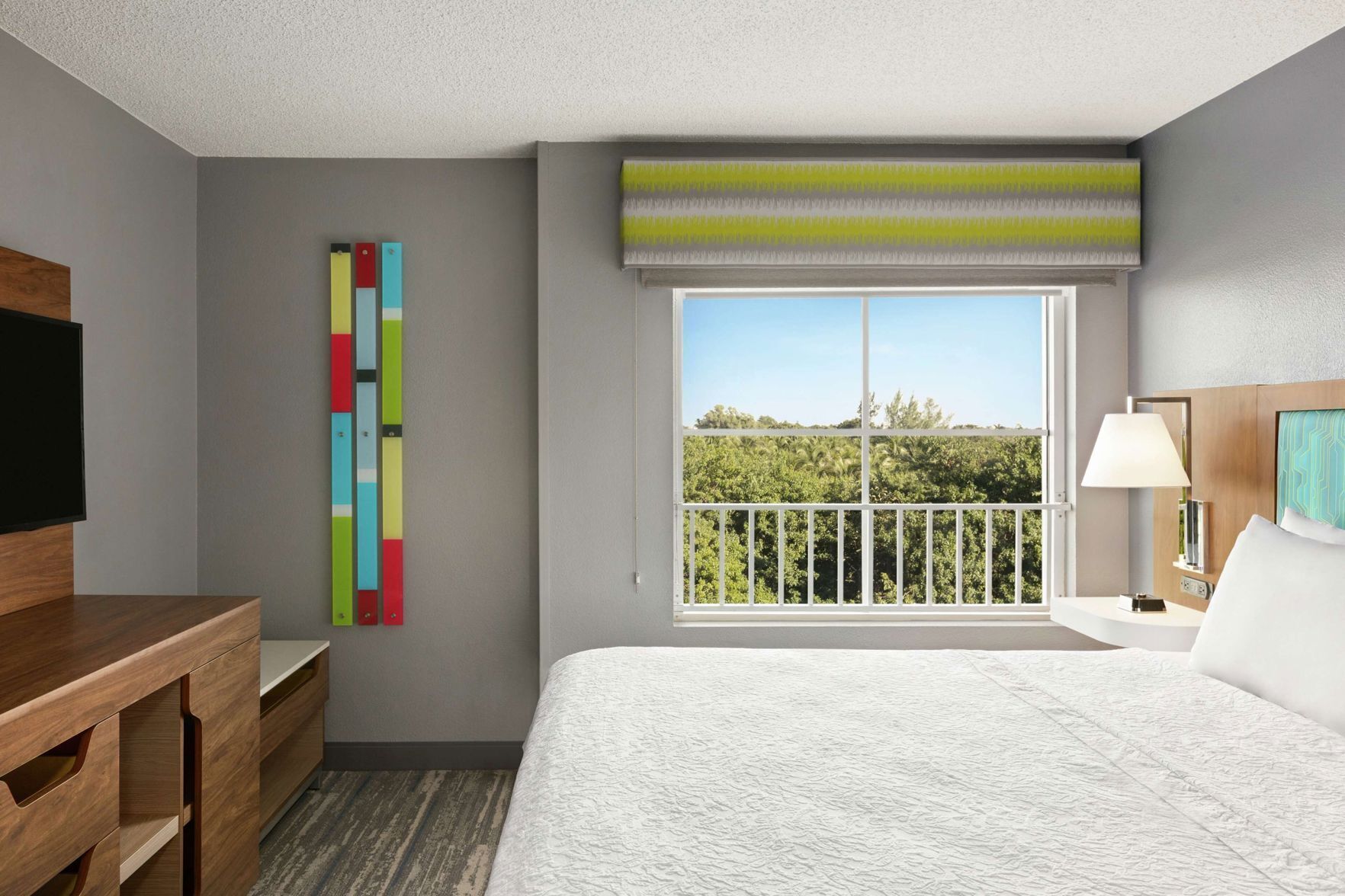 Premium bedding, desk, blackout curtains, iron/ironing board