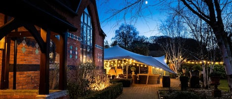 Outdoor wedding area