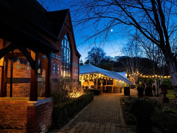 Outdoor wedding area