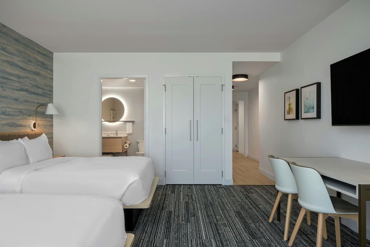 Standard Studio, 2 Queen Beds | Desk, blackout drapes, iron/ironing board, free WiFi