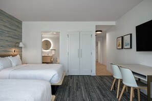 Desk, blackout drapes, iron/ironing board, free WiFi