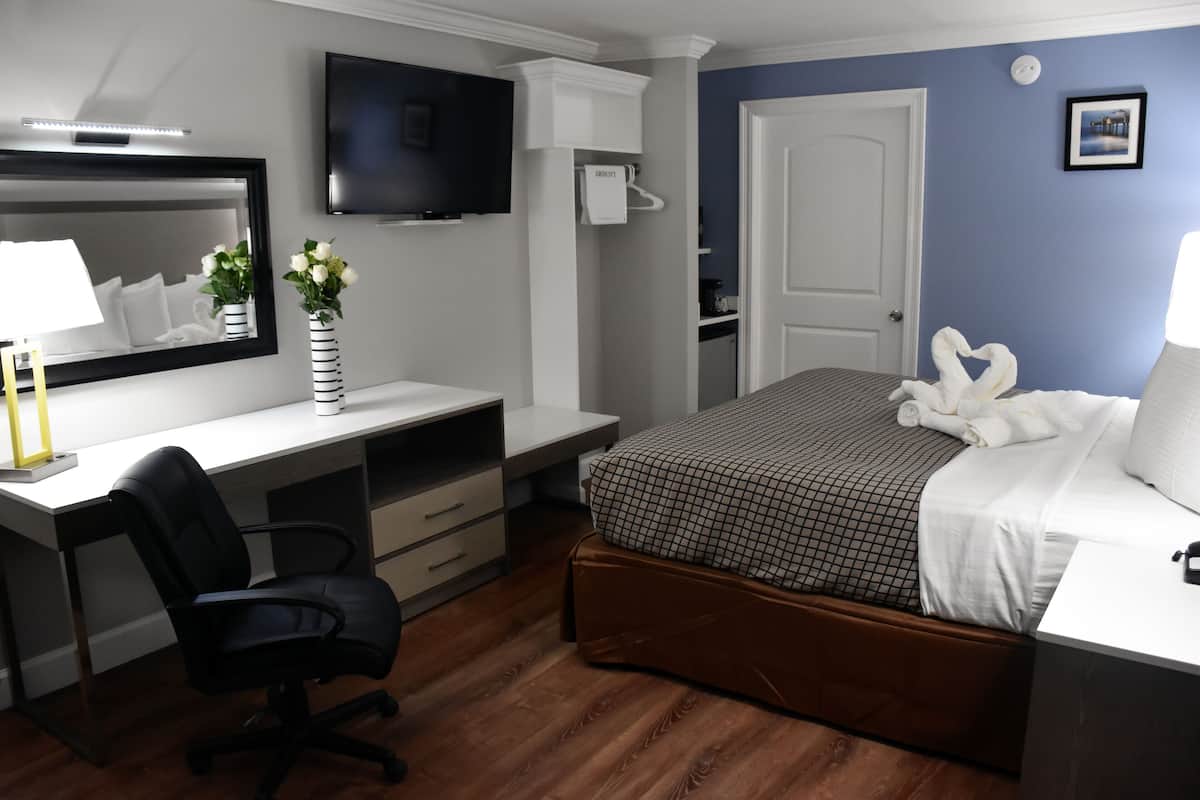 Habitación Deluxe, 1 cama King size, para no fumadores | Escritorio, tabla de planchar con plancha, wifi gratis y ropa de cama