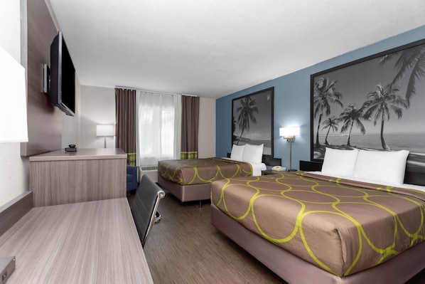 Studio Suite, 2 Queen Beds, Non Smoking | Desk, iron/ironing board, free cribs/infant beds, rollaway beds