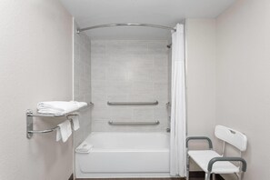 Room, 1 Queen Bed, Accessible, Bathtub (Mobility/Hearing, Grab bars) | Accessible bathroom - Super 8 by Wyndham Dania/Fort Lauderdale Arpt (Dania Beach)