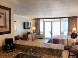 Studio Suite, Ocean View | Iron/ironing board, free WiFi, bed sheets