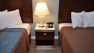 Standard Room, 2 Queen Beds, Non Smoking | Minibar, in-room safe, desk, iron/ironing board