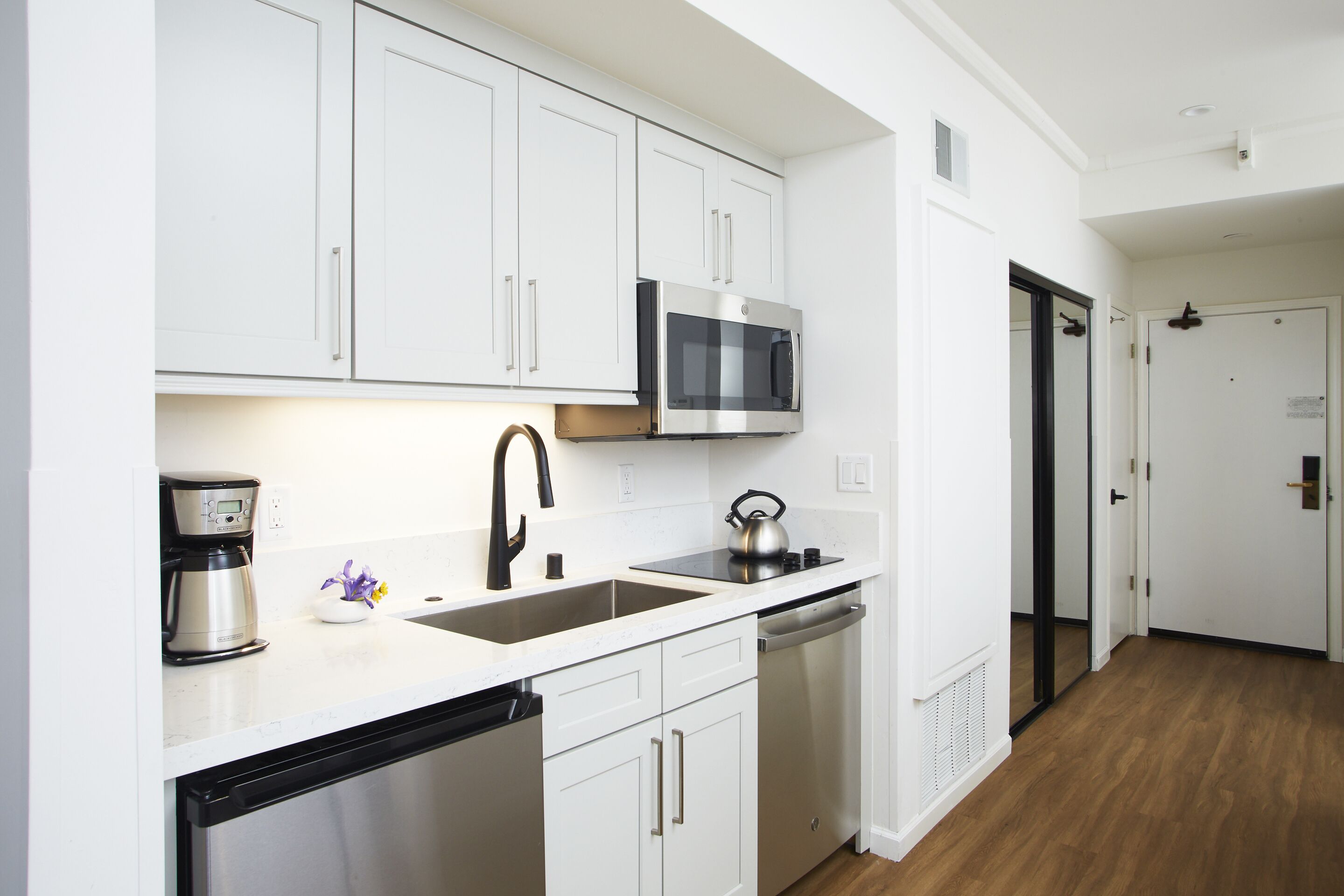 premium studio, 1 queen bed with sofa bed | private kitchen | coffee/tea maker