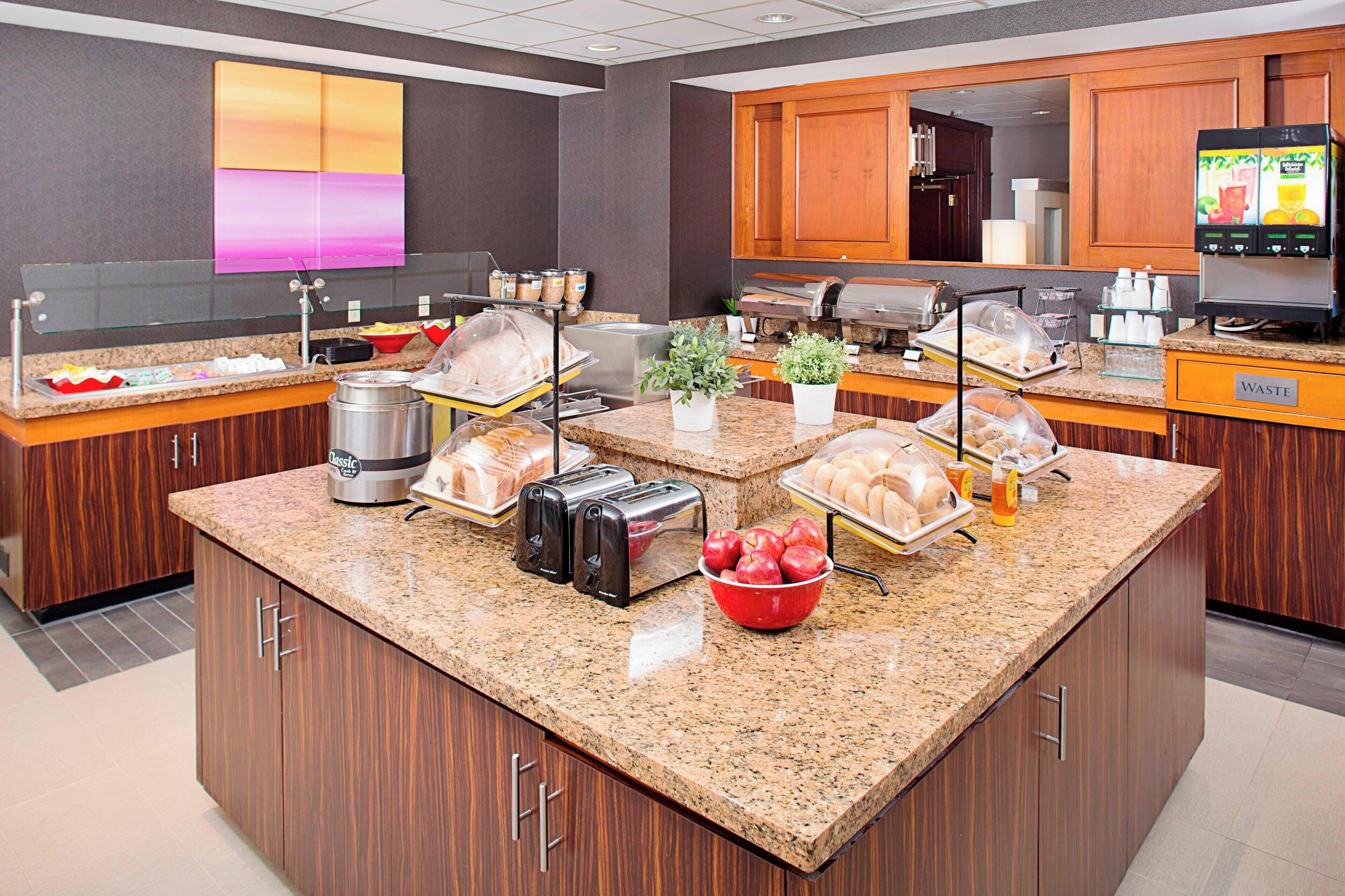 free daily self-service breakfast