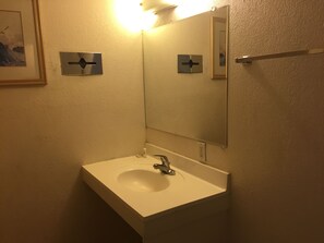 Standard Room, 1 King Bed, Non Smoking | Bathroom | Shower, hydromassage showerhead, free toiletries, hair dryer