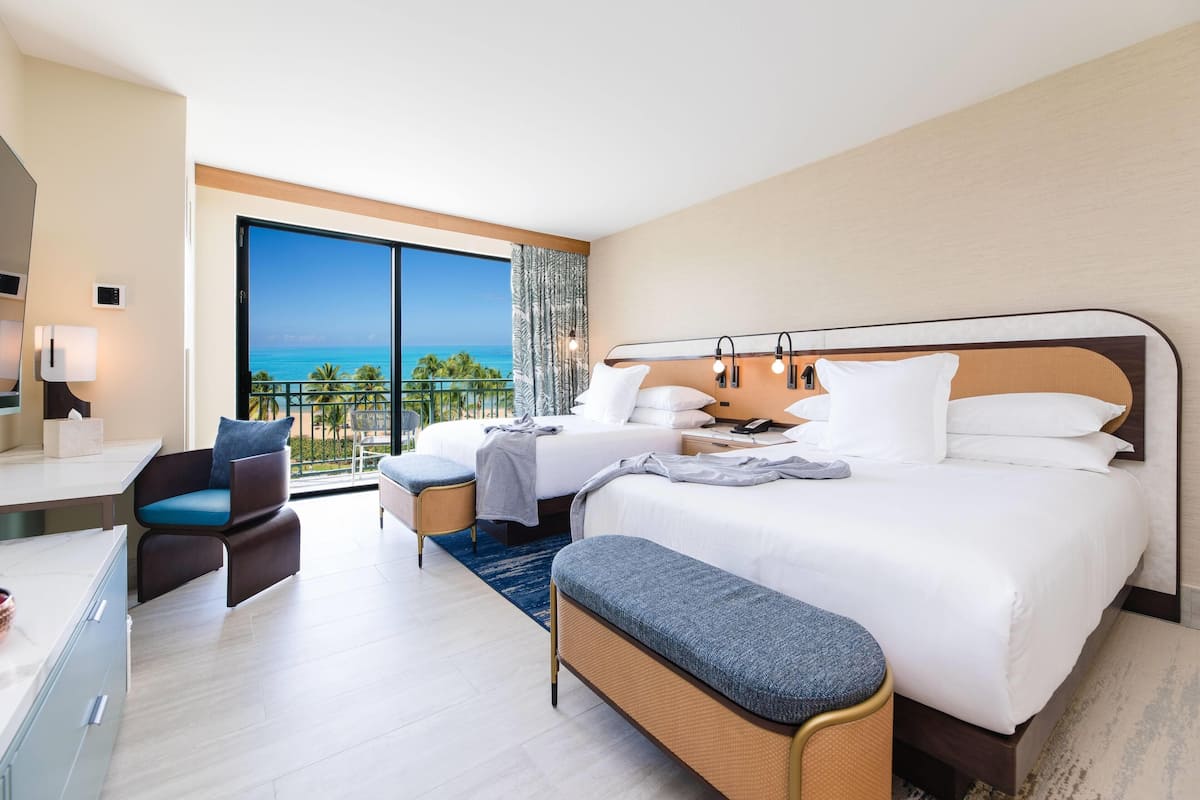 Room, 2 Queen Beds (Pool) | Premium bedding, down duvets, pillow-top beds, in-room safe