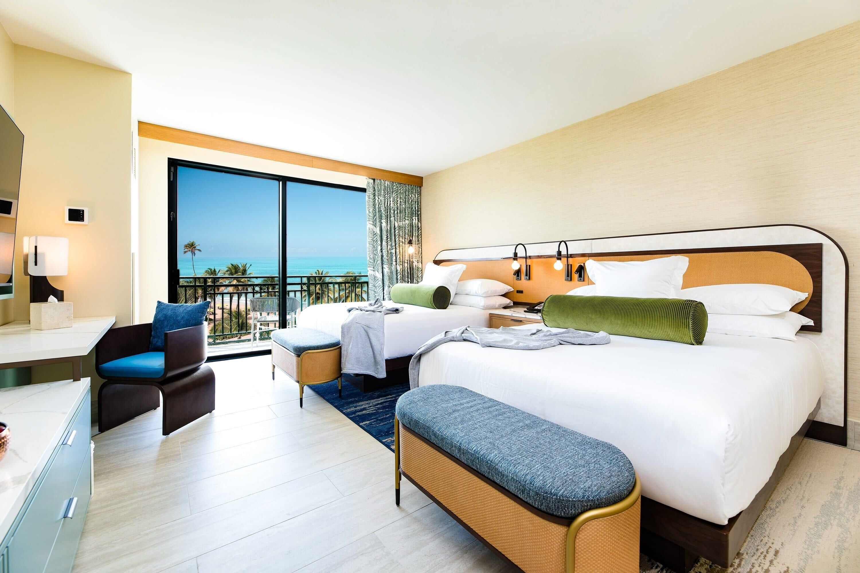 Room, 2 Queen Beds (Ocean) | Premium bedding, down duvets, pillow-top beds, in-room safe