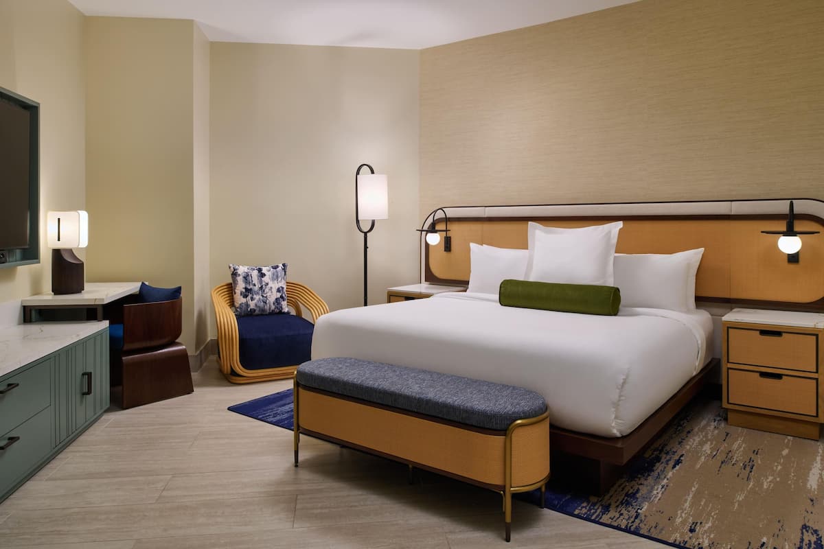 Premium bedding, down duvets, pillow-top beds, in-room safe