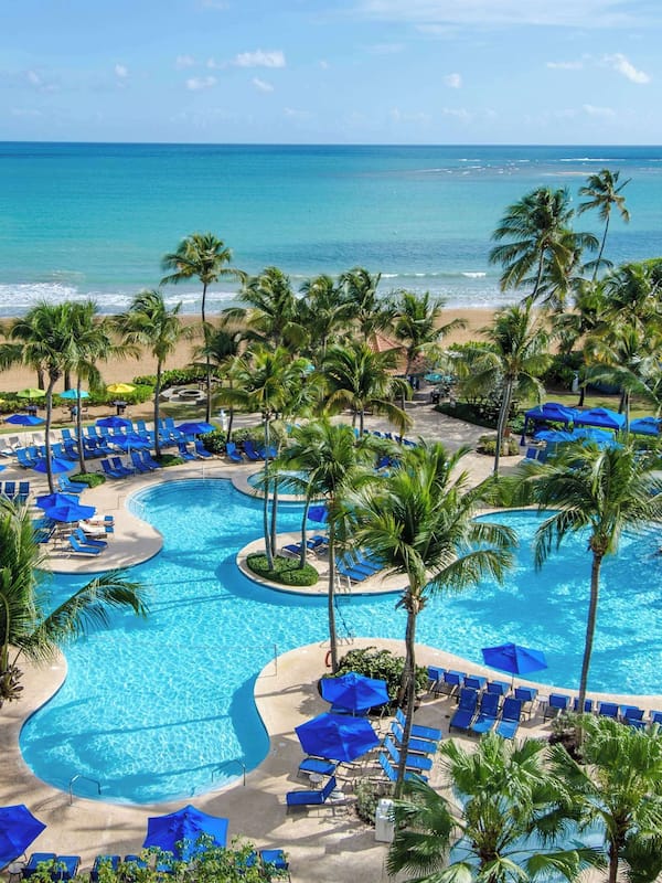 4 outdoor pools, open 8:00 AM to 10:00 PM, cabanas (surcharge)