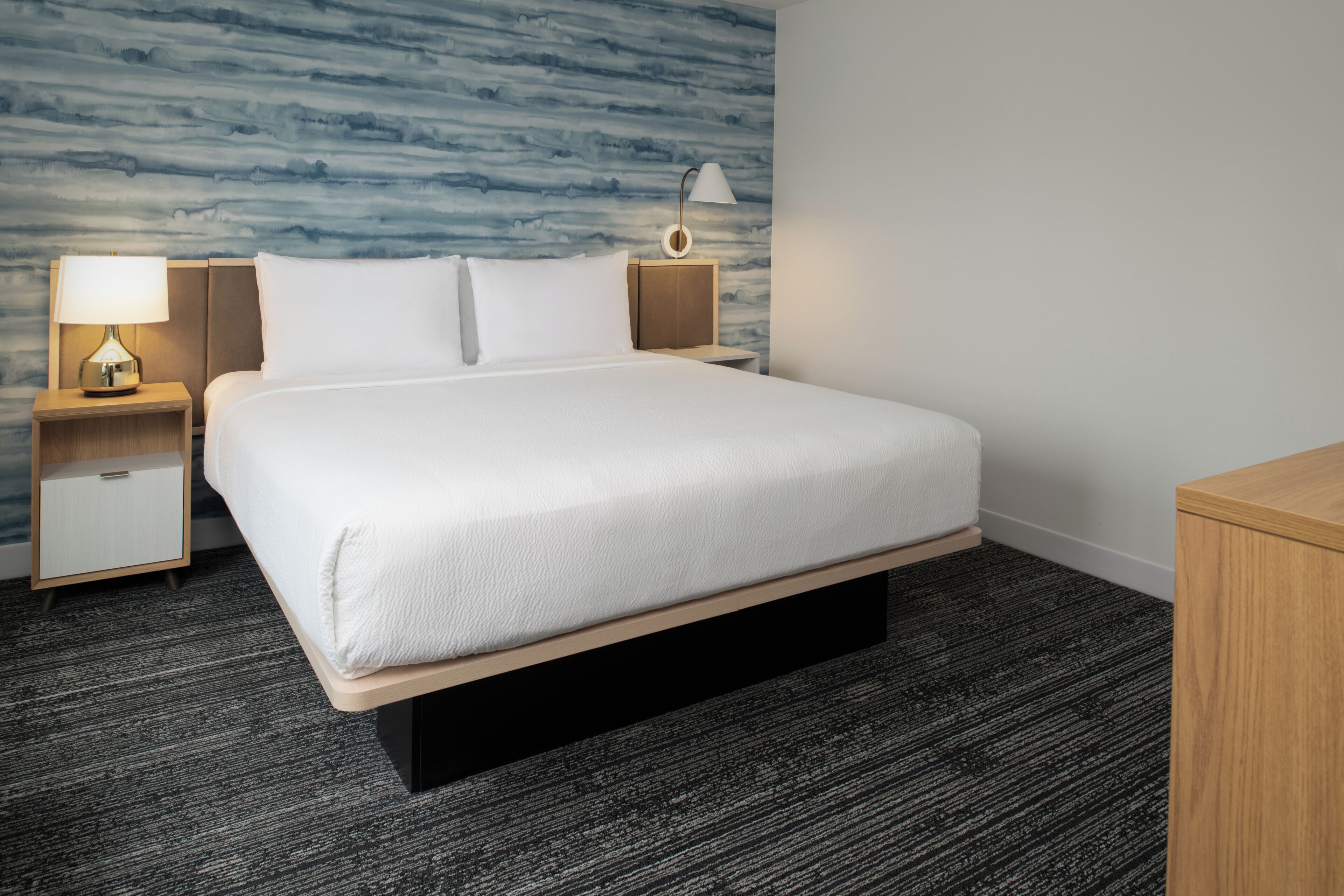 Suite, 1 Bedroom, Lake View | Desk, laptop workspace, blackout drapes, iron/ironing board