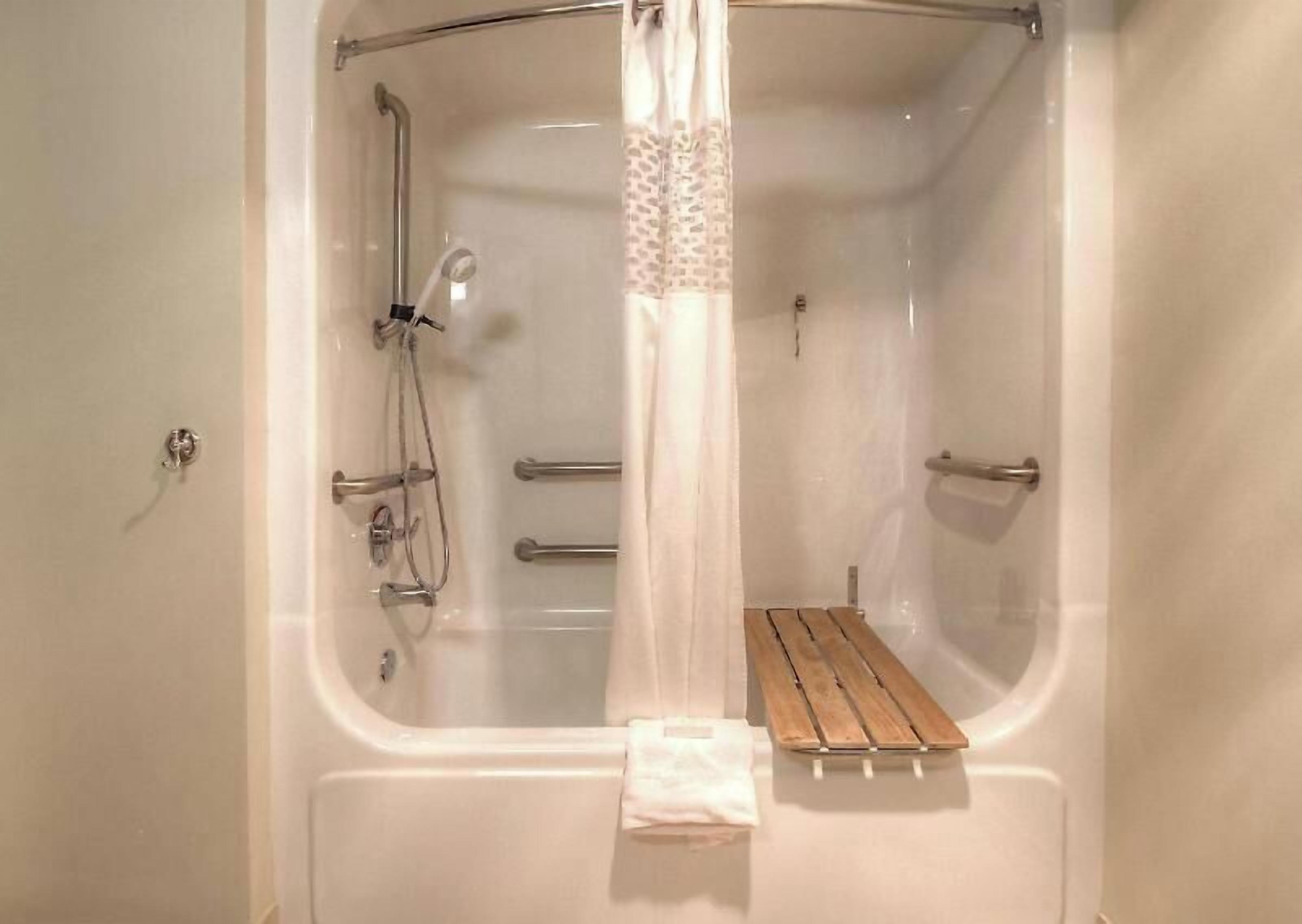 Bathroom | Shower, free toiletries, hair dryer, towels