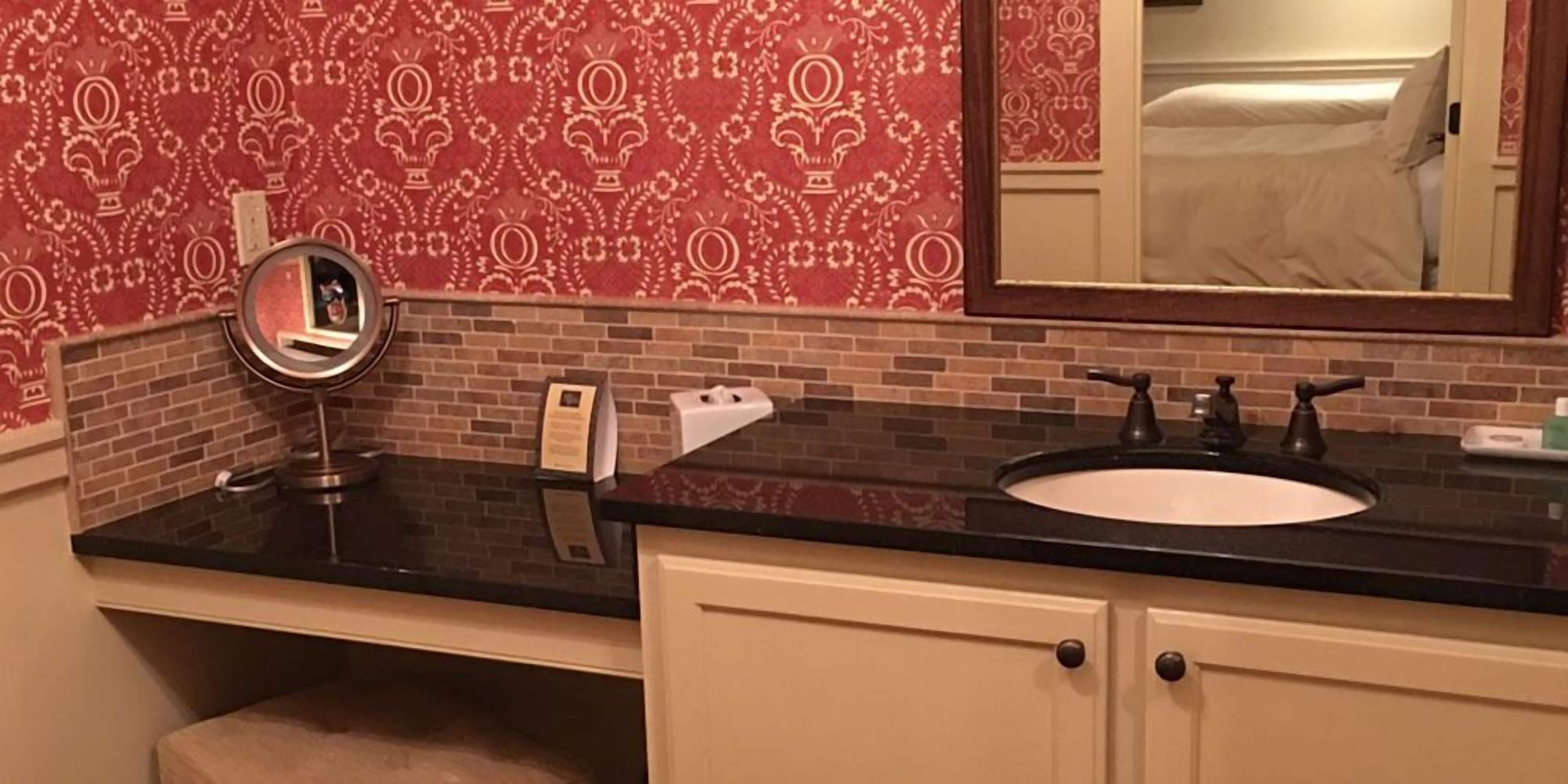 premium apartment | bathroom | designer toiletries, hair dryer, towels