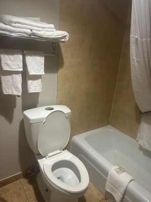 Double Room, 2 Double Beds | Bathroom | Combined shower/bathtub, hair dryer, towels - Days Inn by Wyndham Jacksonville (Jacksonville)