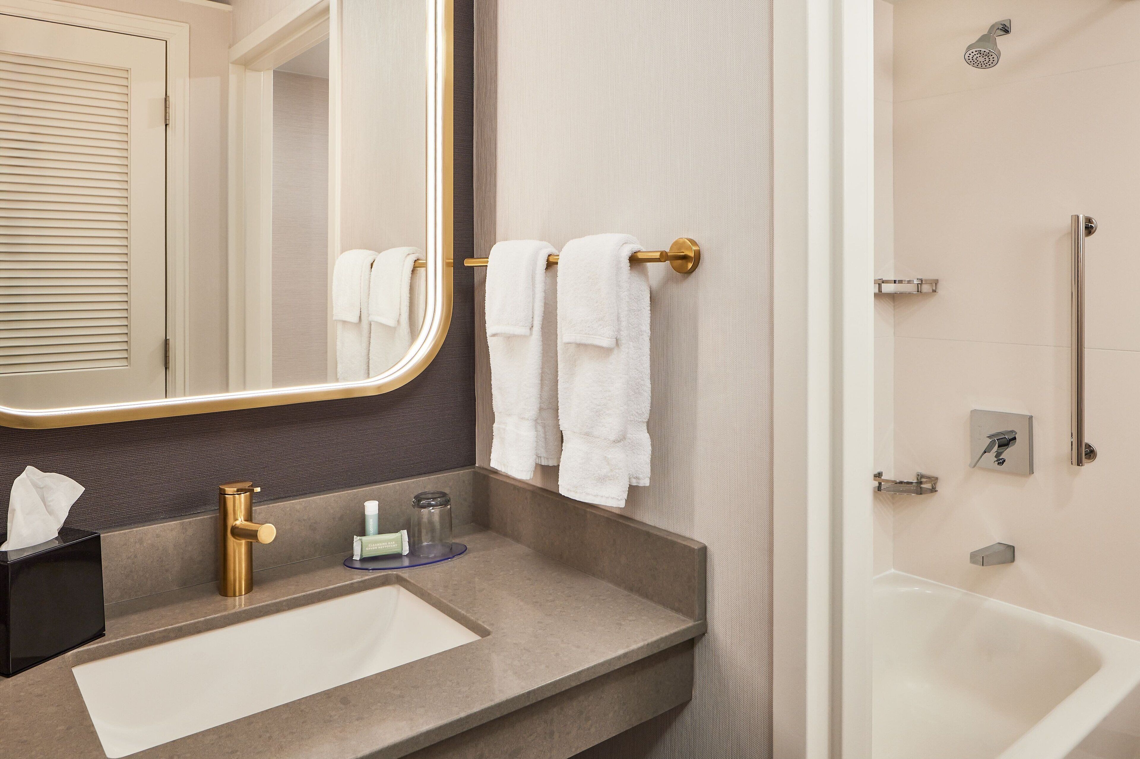 free toiletries, hair dryer, towels, soap