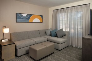 32-inch flat-screen TV with cable channels, TV, DVD player