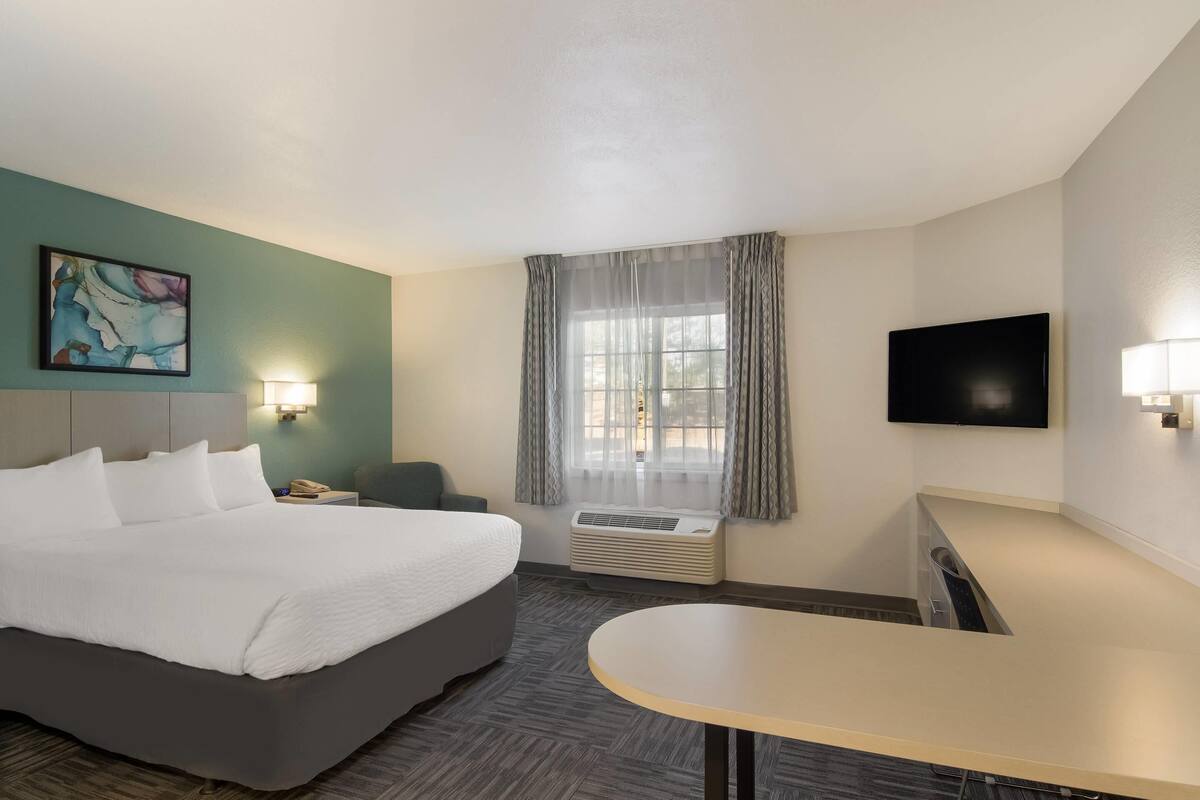 Standard Room, 1 Queen Bed, Non Smoking | Desk, blackout drapes, iron/ironing board, WiFi (free)