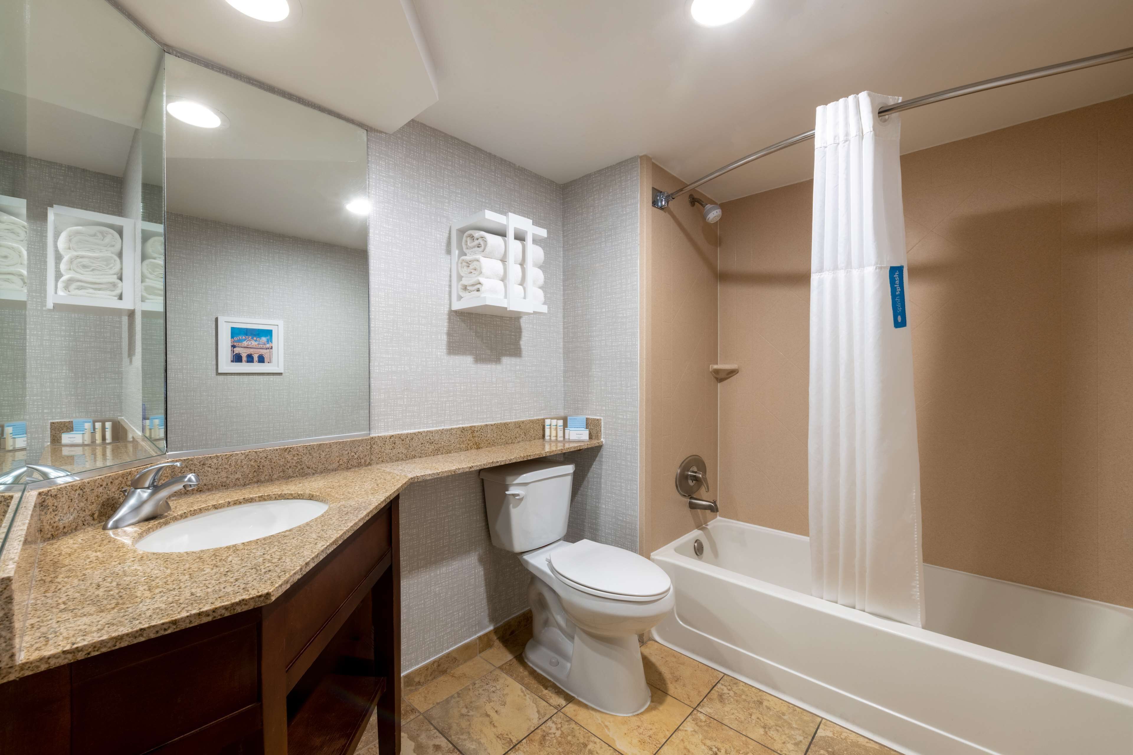 free toiletries, hair dryer, towels