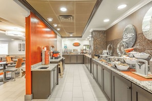 Free daily buffet breakfast