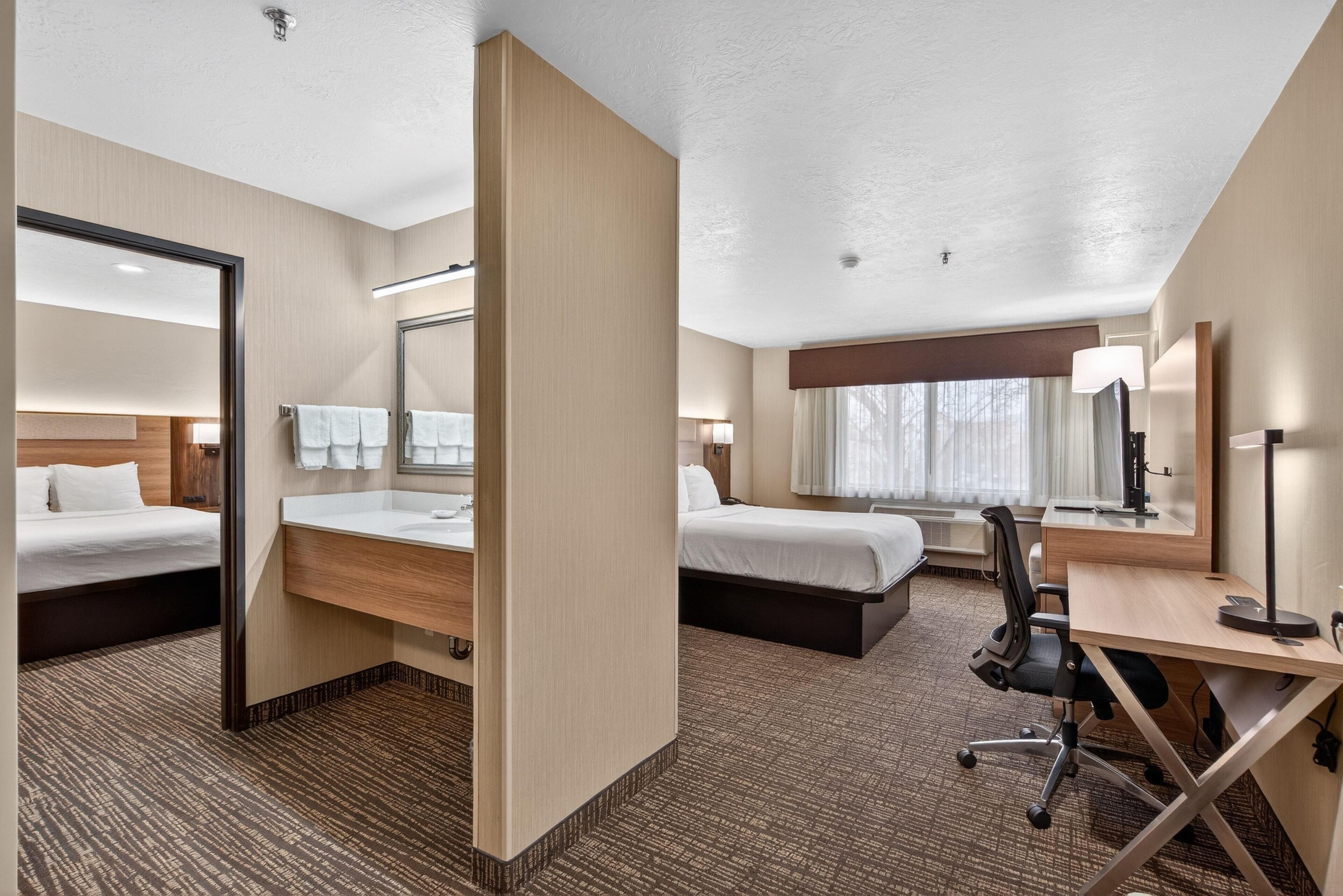 Family Room, Multiple Beds, Non Smoking, Refrigerator & Microwave | Pillowtop beds, in-room safe, desk, iron/ironing board