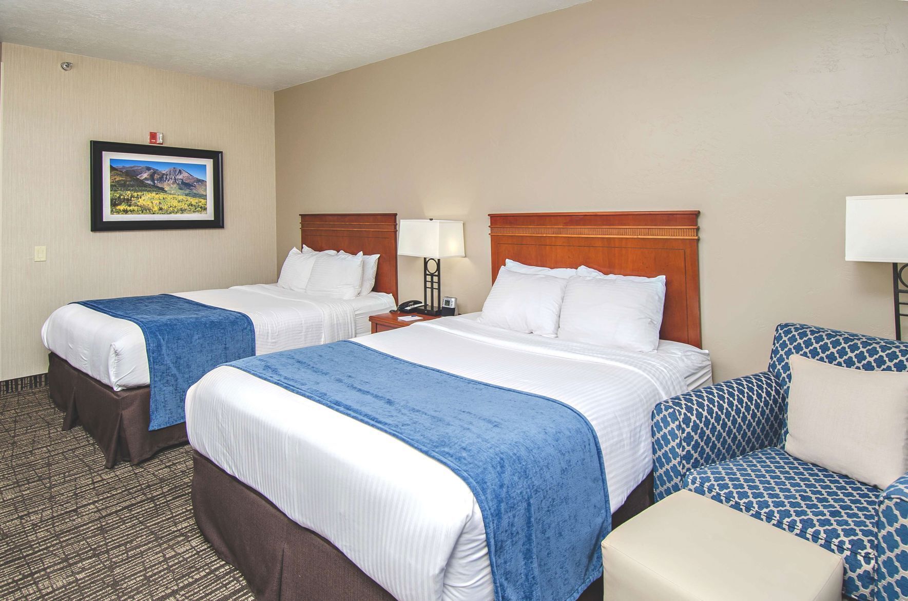 Pillow-top beds, in-room safe, desk, iron/ironing board