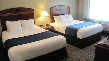 Pillowtop beds, in-room safe, desk, iron/ironing board