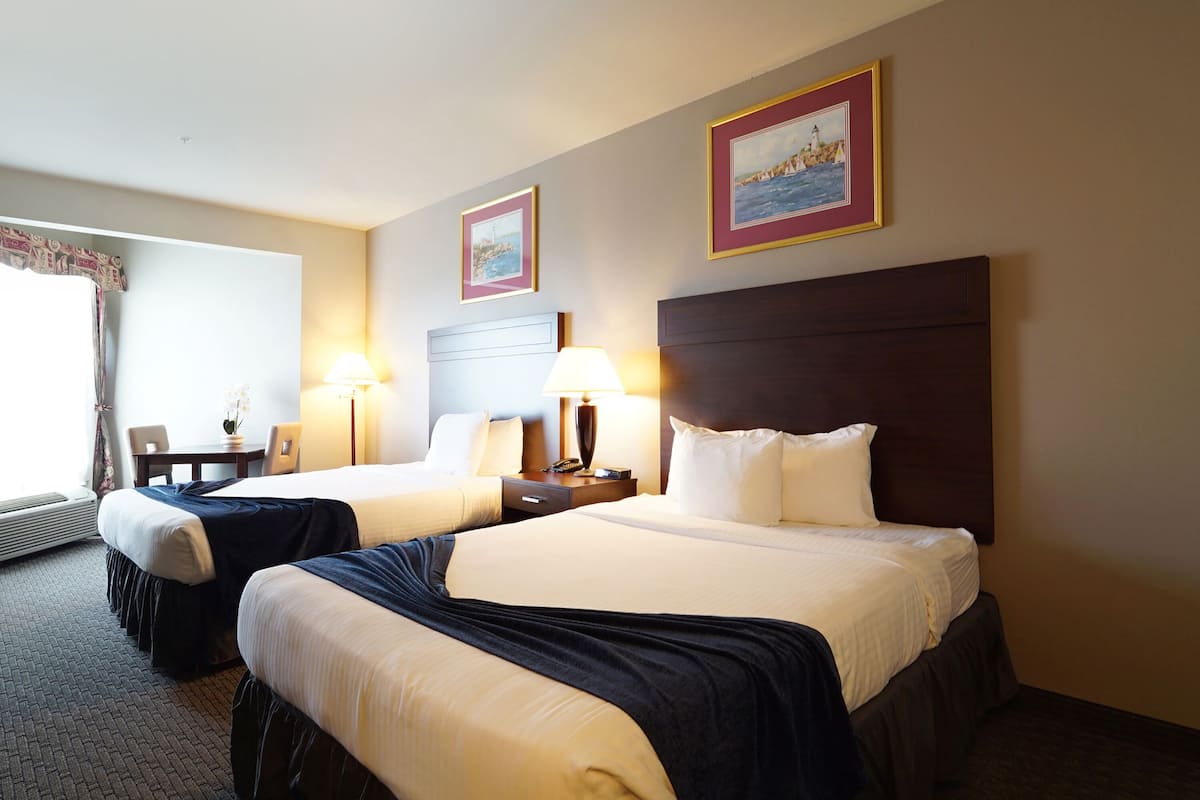 Queen Room with Two Queen Beds | 1 bedroom, desk, iron/ironing board, free WiFi