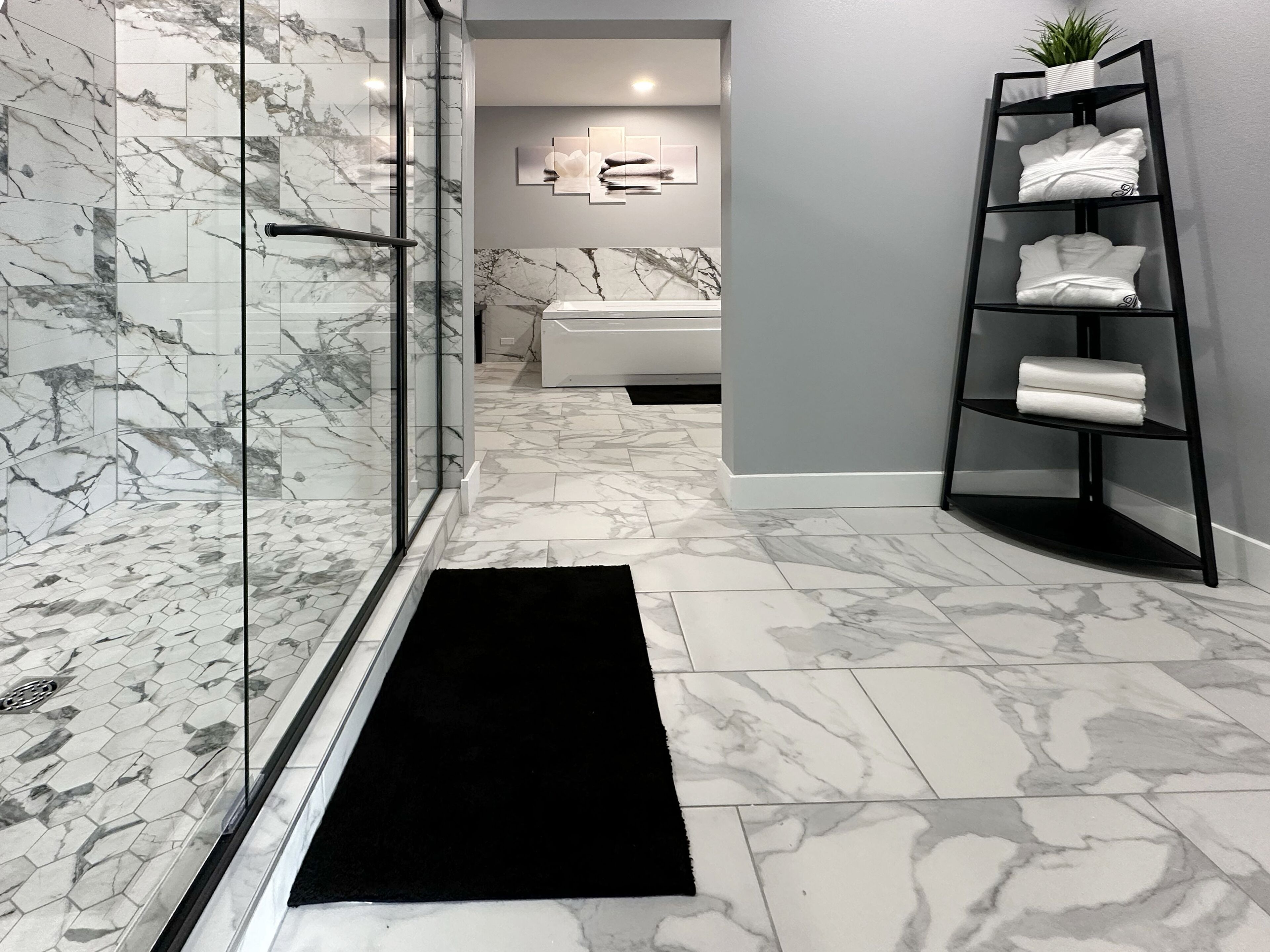 family suite with jacuzzi | bathroom | hair dryer, towels