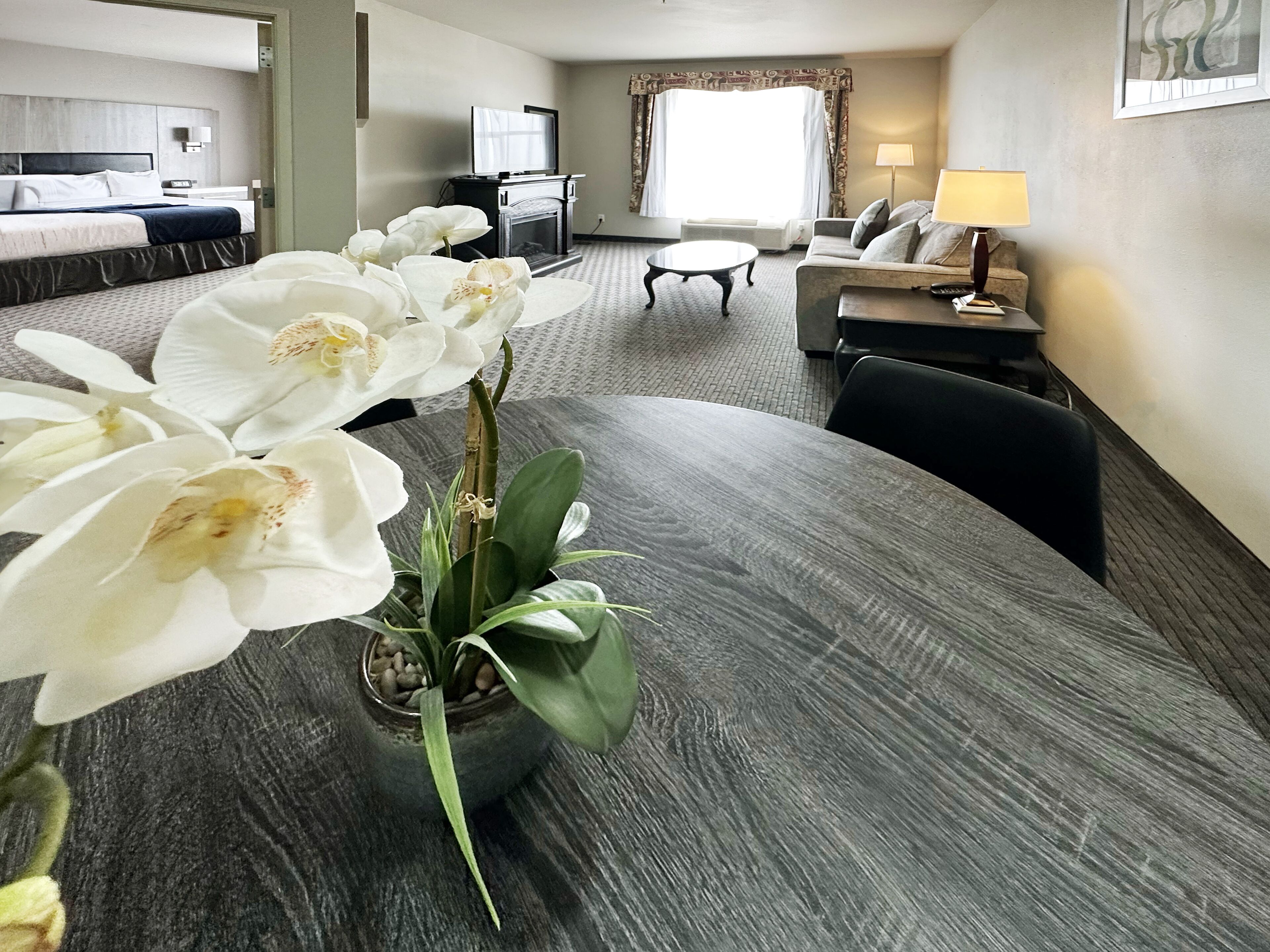 Deluxe Suite with Ocean View | 起居区 | LED 电视