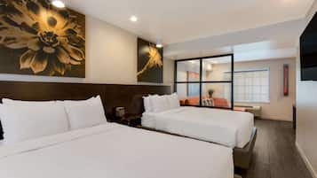 Suite, 2 Queen Beds, Non Smoking, Refrigerator & Microwave | 1 bedroom, premium bedding, down comforters, pillowtop beds