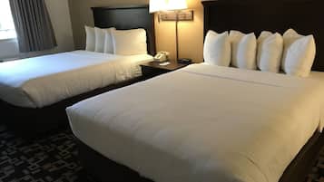 Blackout drapes, iron/ironing board, rollaway beds, free WiFi