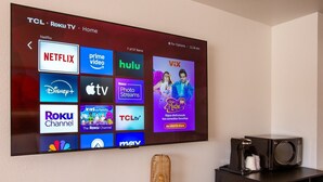 A TCL Roku TV displaying various streaming services. - GreenTree Inn Sedona (Sedona)