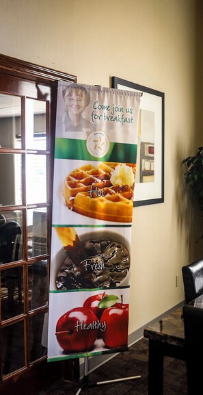 Free daily buffet breakfast