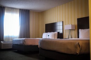 Standard Room, 2 Queen Beds, Non Smoking | Premium bedding, desk, laptop workspace, blackout drapes