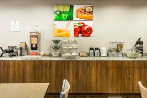 Free daily buffet breakfast