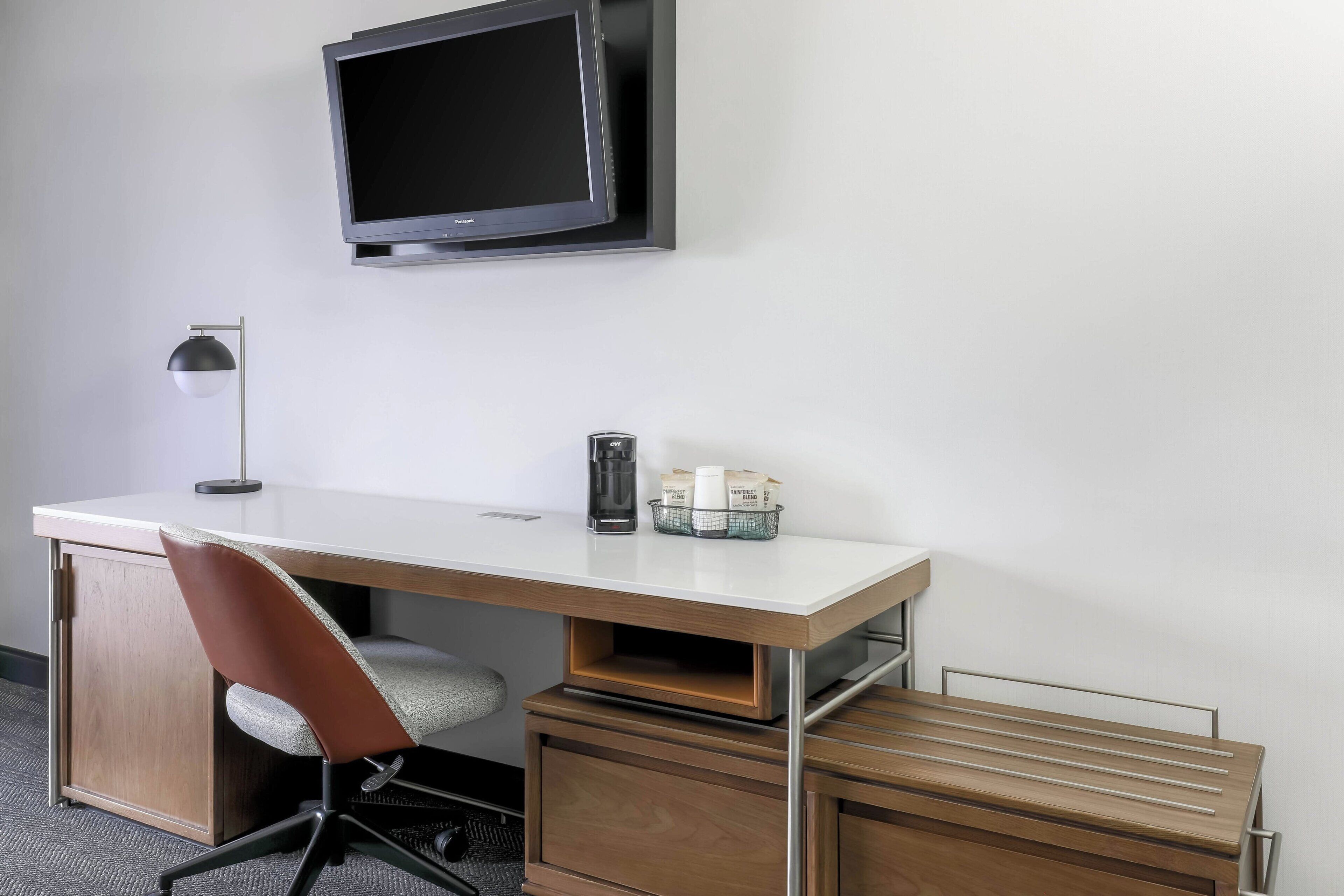 desk, blackout curtains, iron/ironing board, free cots/infant beds