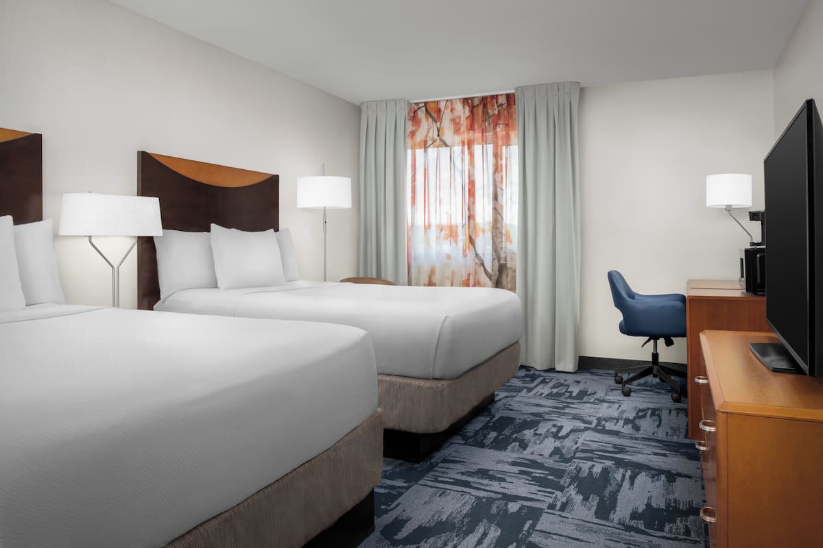 Room, 2 Queen Beds (Hearing Accessible) | In-room safe, desk, laptop workspace, blackout curtains