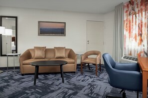 Suite, 1 Bedroom, Non Smoking | In-room safe, desk, laptop workspace, blackout curtains