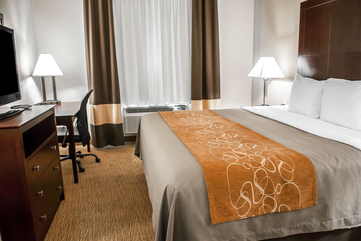 Suite, 1 cama King size, con acceso para personas discapacitadas, para no fumadores | 1 habitación, ropa de cama de alta calidad y escritorio