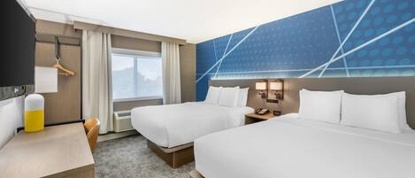 Suite, 2 Queen Beds, Non Smoking | 1 bedroom, premium bedding, desk, iron/ironing board